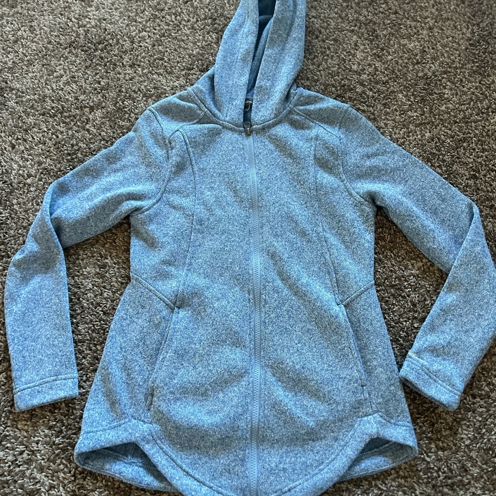 Eddie Bauer Heathered Blue Zip-Up Hoodie